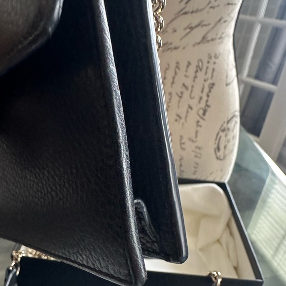 Gucci interlocking G wallet on chain in black grain leather - Picture 5 of 16